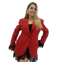 blazer con brillantini e bottone miracle